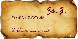 Zsuffa Zénó névjegykártya